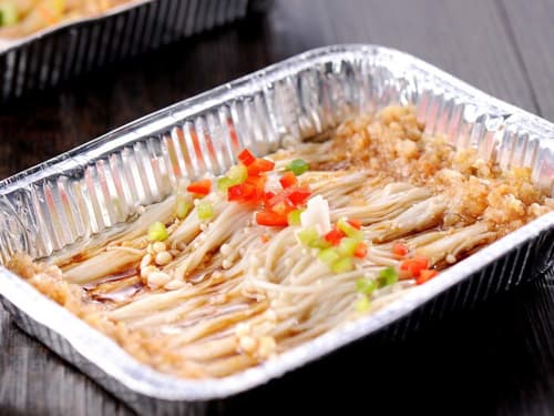 陈场镇锡纸烤金针菇